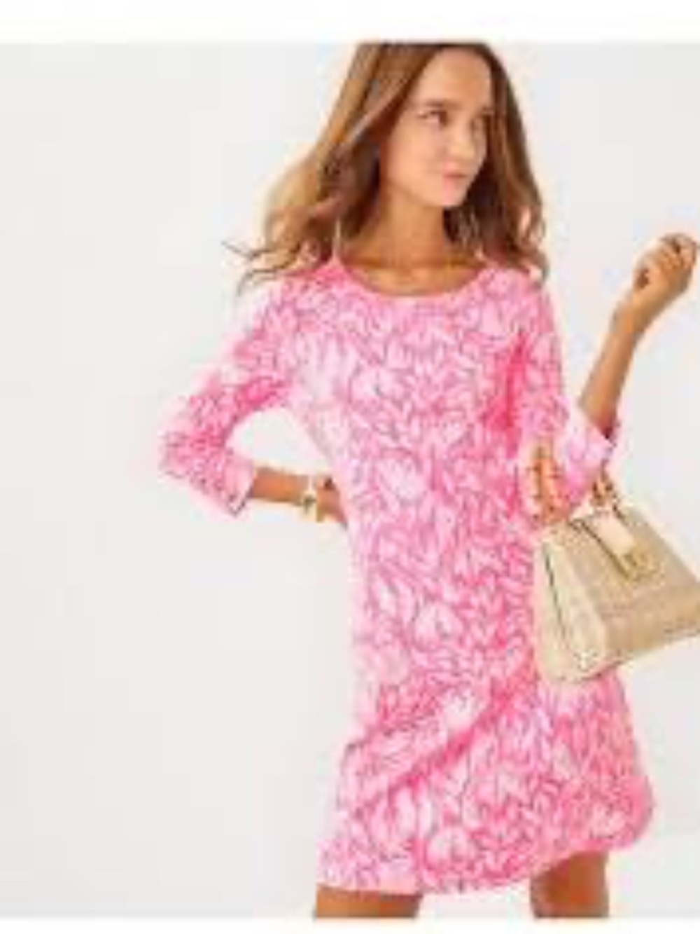 Lilly Pulitzer Solia Chilly!illy Dress Rousseau Pink Tulip to Tango UPF 50 XXL